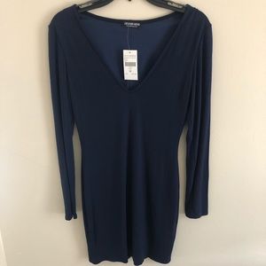 Fashion Nova Woman’s Navy Blue Long Sleeve Dress